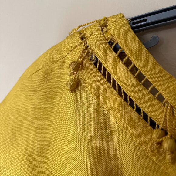 True Mid Century Vintage Gold Dress - Picture 4 of 5